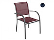 HESPERIDE - Lot de 4 fauteuils de jardin en texaline Piazza Bordeaux / Graphite - Hespéride - vignette