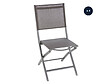 HESPERIDE - Lot de 4 chaises de jardin en aluminium pliables wengé/tonka Essentia - Hespéride - vignette