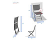 HESPERIDE - Lot de 4 chaises de jardin en aluminium pliables wengé/tonka Essentia - Hespéride - vignette
