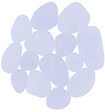 MSV - MSV Tapis fond de Baignoire PVC GALETS 35x68cm Bleu Transparent - vignette