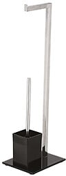 MSV Combiné Wc Inox &Verre Noir | Bricomarché