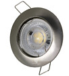 LAMPESECOENERGIE - LOT DE 6 SPOT LED FIXE COMPLETE ALU BROSSE  BLANC CHAUD 38° - vignette