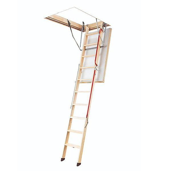 Matisere - Escalier escamotable bois - Hauteur sous plafond 2.80m -Trémie 70 x 120cm - LWL70120-2 - large