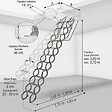 Matisere - Echelle escamotable - Ouverture du plafond de 70 x 90cm - LSF7090-300 - vignette