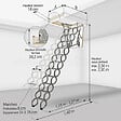 Matisere - Escalier escamotable - Ouverture du plafond de 60 x 120cm - LST60120/250 - vignette