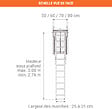 Matisere - Escalier escamotable électrique: ouverture du plafond de 70x90cm - ELEC70/090-300 - vignette