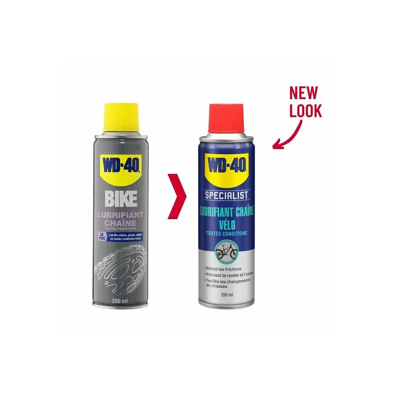 Lubrifiant WD40 Chaîne Vélo Toutes Conditions Bombe 250 ml Bricorama