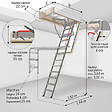 Escalier Escamotable métal - Hauteur sous plafond 2.80m - Trémie 70x120cm -  LMS70120-2