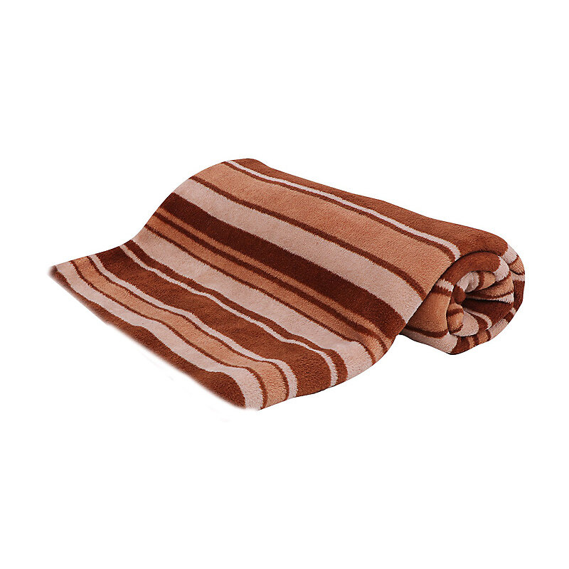 couverture rayures brunes pour chien 150x100 cm