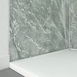 AURLANE - Pack 2 Panneaux muraux Artic Green 120+90x210cm + Profiles finition et angle chrome - ICE GREEN 120 - vignette