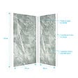 AURLANE - Pack 2 Panneaux muraux Artic Green 120+90x210cm + Profiles finition et angle chrome - ICE GREEN 120 - vignette