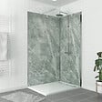 AURLANE - Pack 2 Panneaux muraux Artic Green 120+90x210cm + Profiles finition et angle noir - ICE GREEN 120 - vignette