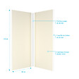 AURLANE - Pack 2 Panneaux muraux Ivoire 90x210cm + Profiles finition et angle chrome - WALL'IT - vignette