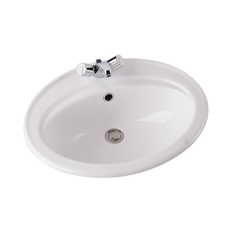 PORCHER - Vasque ronde lavabo Ulysse Porcher - 56 x 46cm - Blanc - large