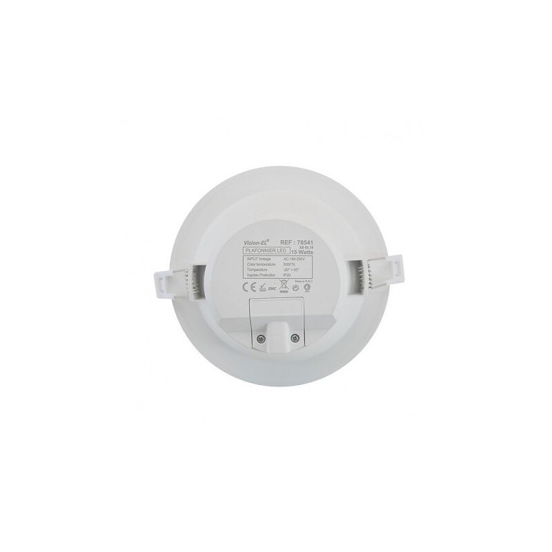VISION EL - Spot encastré Downlight LED - 15W - Rond - Aluminium - Ø150mm - 3000°K - Blanc - large