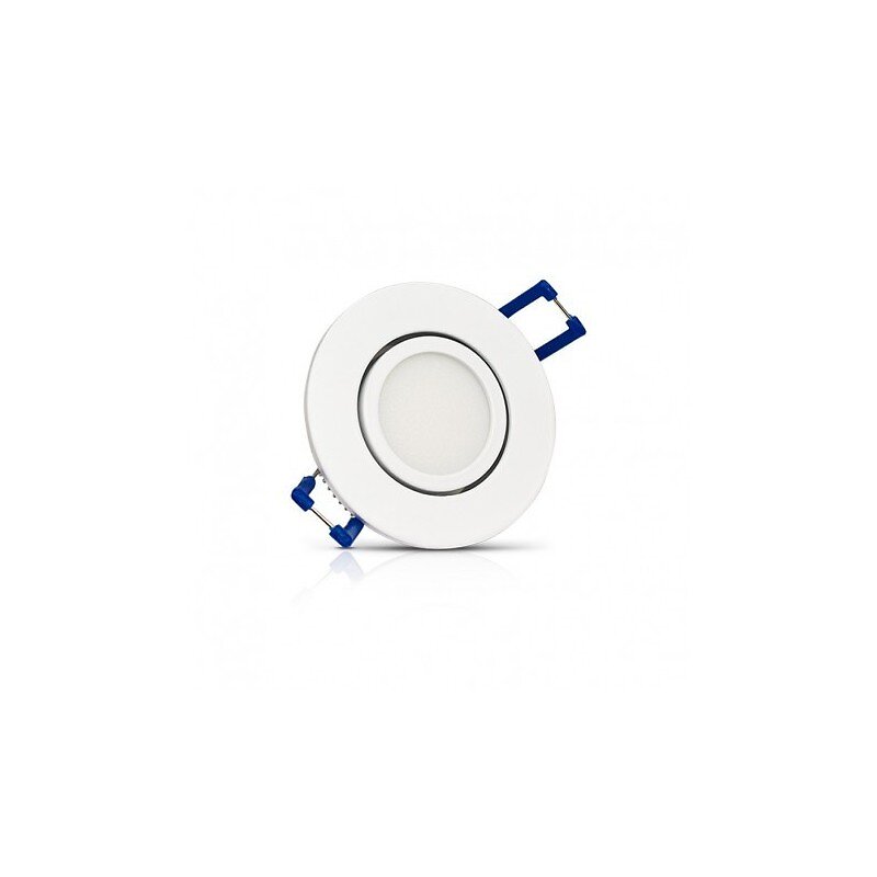 spot led cob orientable - 3w - 3000k - rond - blanc - avec alimentation électronique - non dimmable