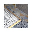 EIFFEL ART CONSTRUCTION - Vodevil Bellaria 2 Bordure 20 X 20 Cm Motif Noir Et Blanc Feutré Carrelage Aspect Carreaux De Ciment - vignette