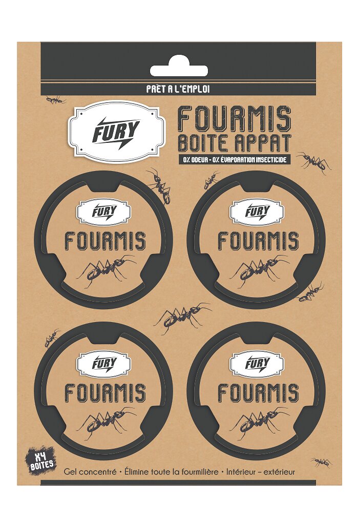 FURY - Fury boite appât fourmis X4 - large