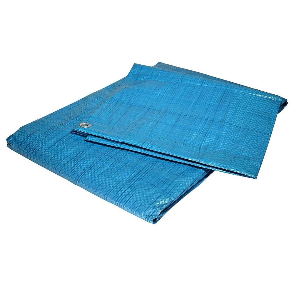 TECPLAST - Bache de Chantier 2x3 m - TECPLAST 80CH - Bleue - Economique - Bache de protection pour Travaux d'intérieur - Anti-poussière - large