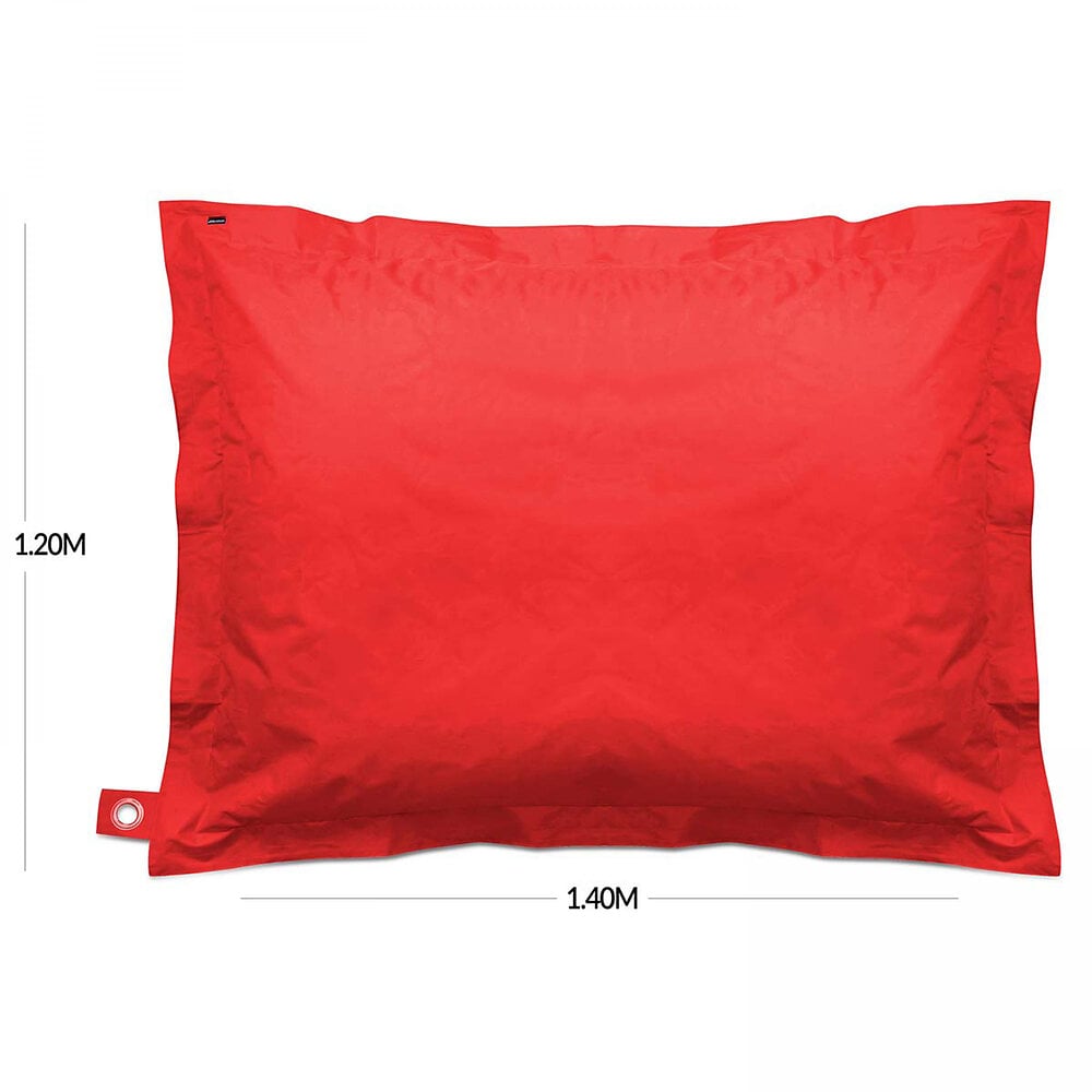 coussin de sol polyester rouge 140 x 120 cm