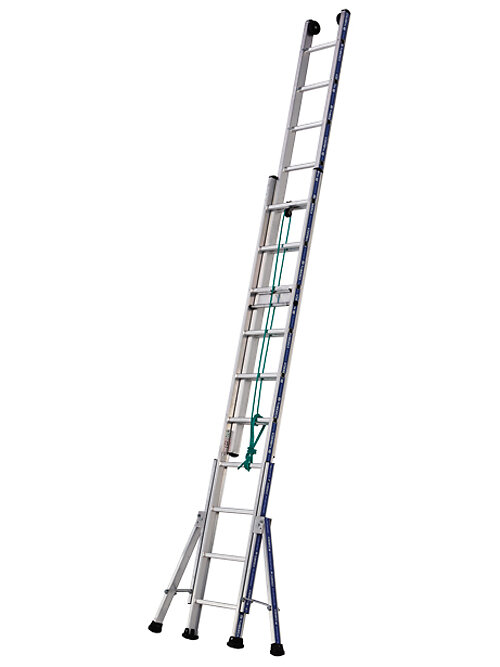 TUBESCA COMABI - Échelle PLATINIUM 300 coulissante à corde 2 plans 12 échelons - large