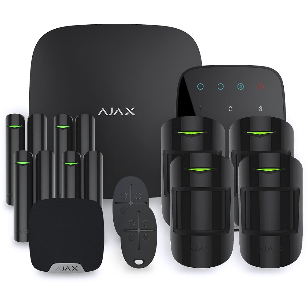 AJAX - Alarme maison Ajax StarterKit noir - Kit 4 - large