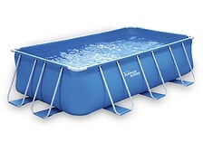 HABITAT ET JARDIN Piscine tubulaire rectangle- LUDO 1 - 4 x 2 x 1 m - Filtratio ...