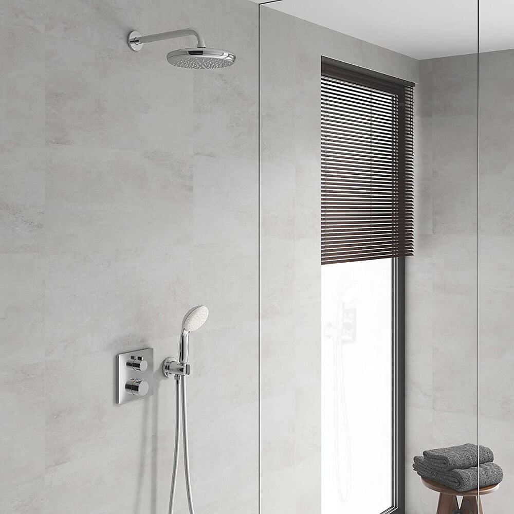 Ensemble douche encastrable Grohtherm Tempesta 210 avec nettoyant
