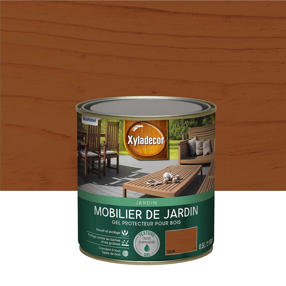 Gel Pour Bois Exterieur Xyladecor Mobilier De Jardin Mat Teck 0,5L