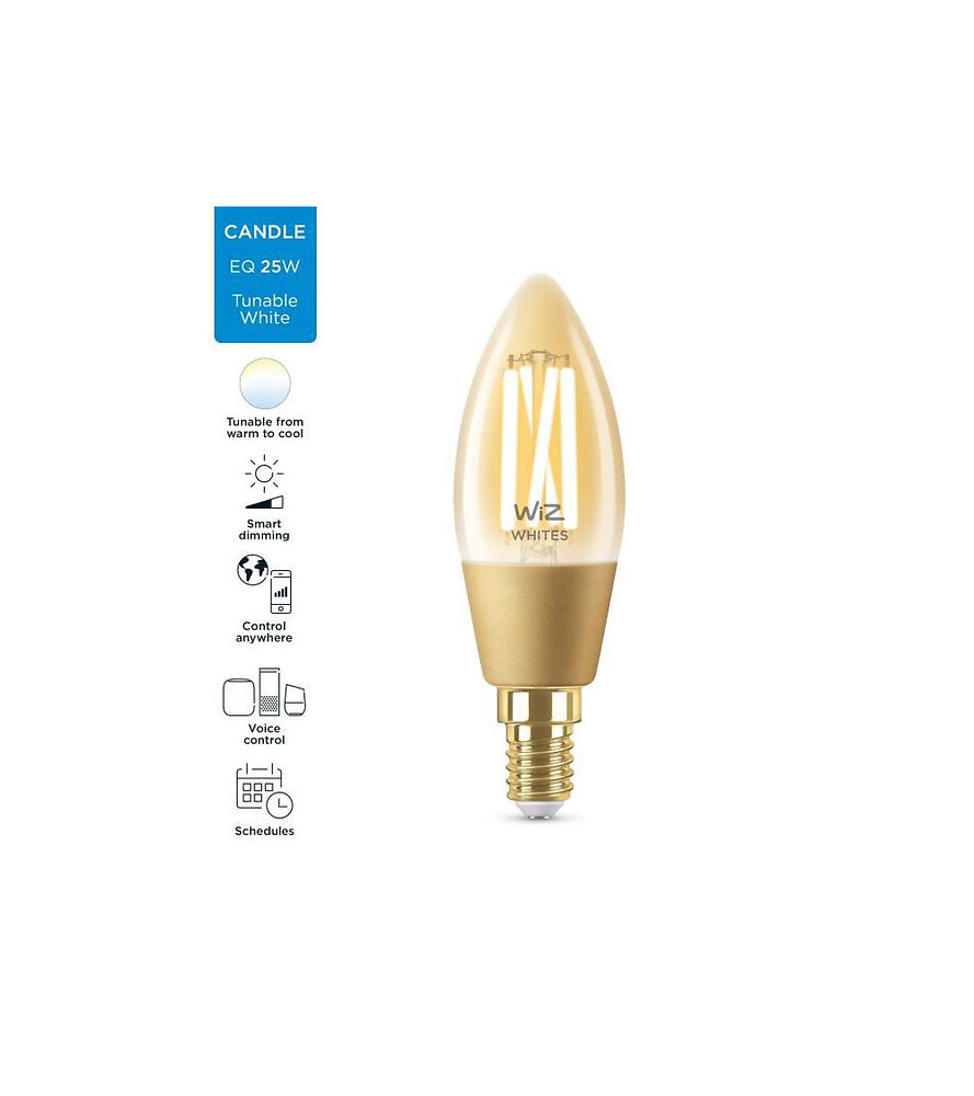 WIZ - WiZ Ampoule connectée flamme Blanc variable E14 25W - large