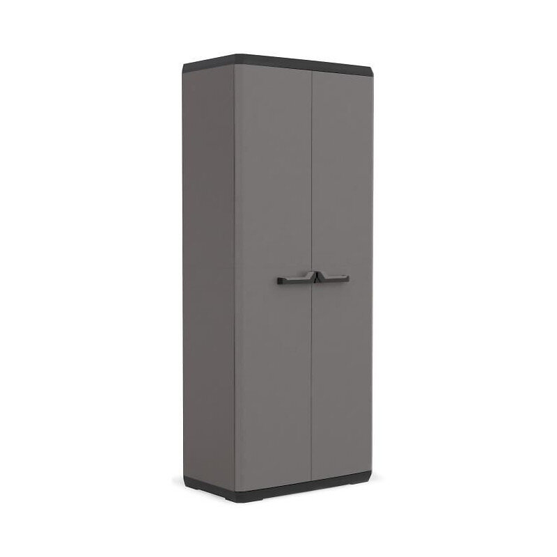 Keter Armoire Utilitaire Piu, Gris / Noir, 68 X 39 X 166 Cm