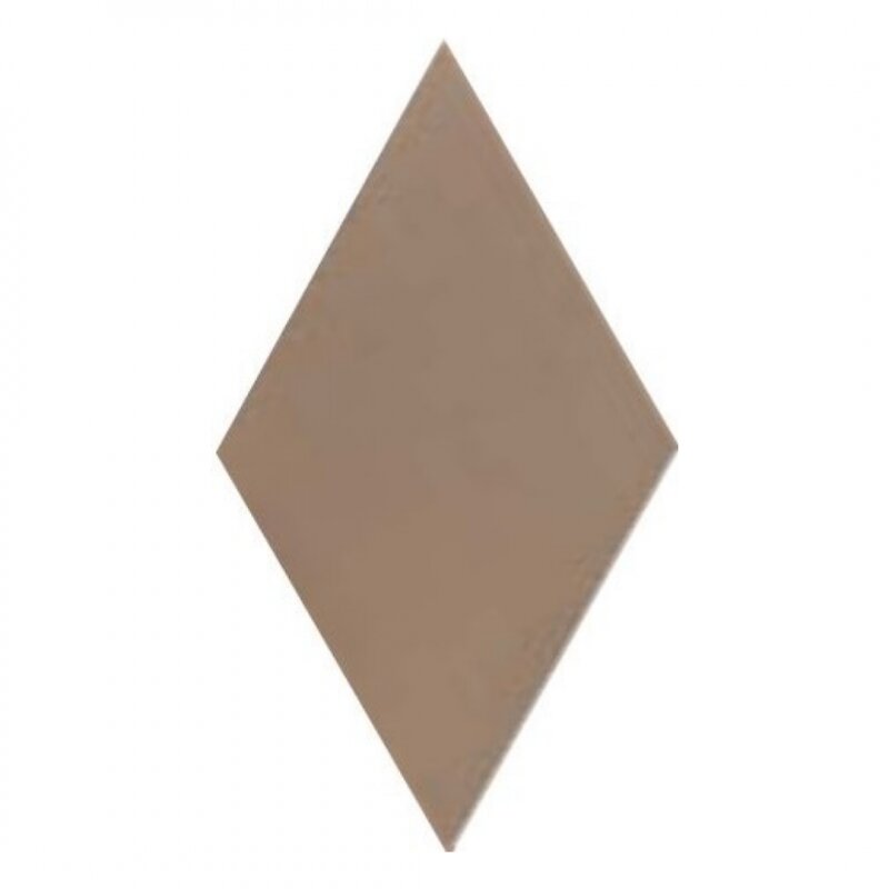 EIFFEL ART CONSTRUCTION - Rhombus - Taupe Smooth - Carrelage 14x24 Cm Losange Sol &amp; Mur Uni Taupe - large