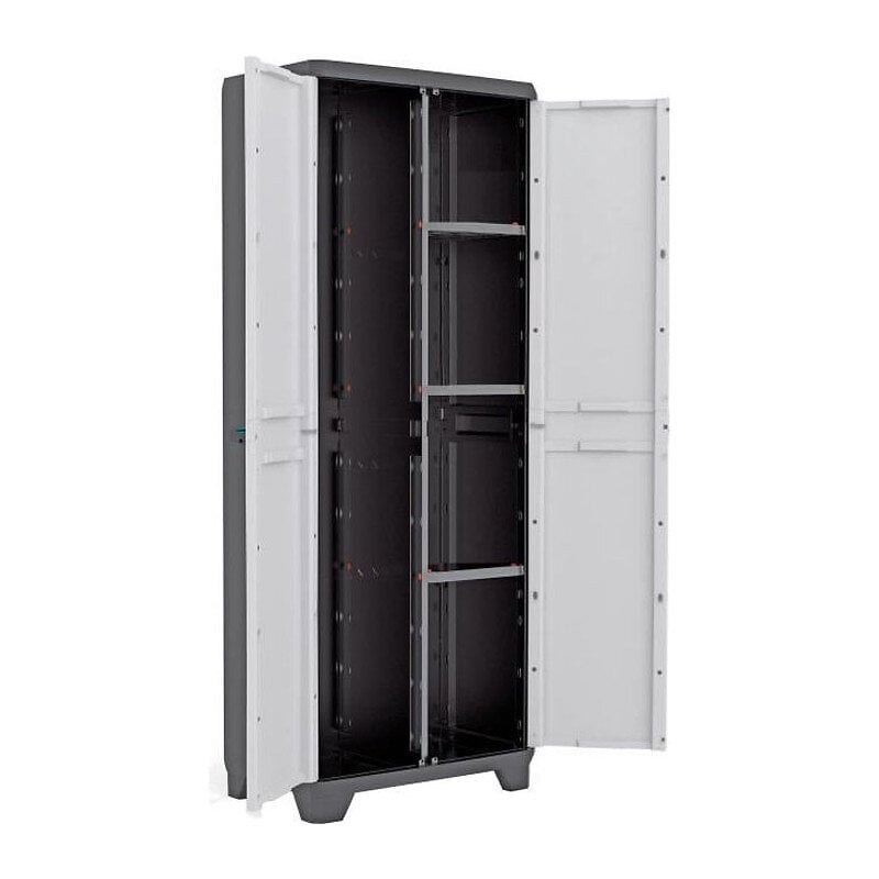 Kis Armoire De Rangement Utilitaire Linear 68 X 39 X 173 Cm Noir Et