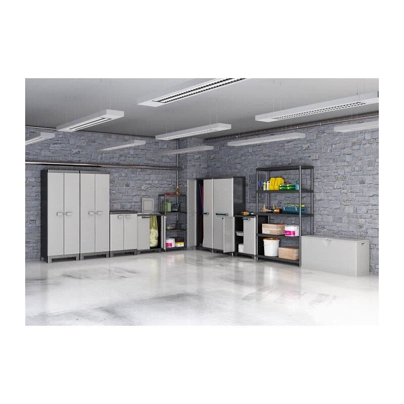 Kis Armoire De Rangement Utilitaire Linear 68 X 39 X 173 Cm Noir Et