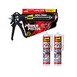 UHU - Pack UHU Power Pistol - 2 cartouches colle mastic Extra Forte Polymax Invisible - 2x300 g - vignette