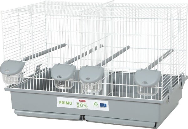 Zolux - Cage Primo Cati Family Blanc et Gris pour Oiseaux - 70cm