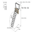 Matisere - Escalier escamotable mural: dimensions de tremie de 60x80cm - ADJM/60/080 - vignette