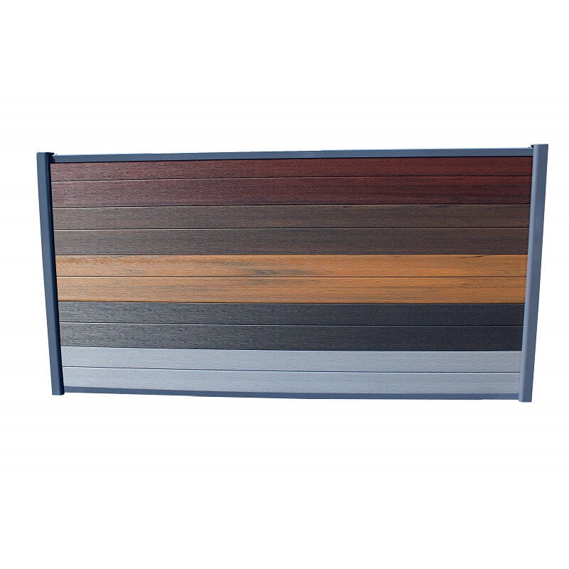 McCover - Kit complet de départ/fin clôture en composite coextrudé 1,50 L x 1,80 H Charbon, H : 180 cm, L : 150 cm - large