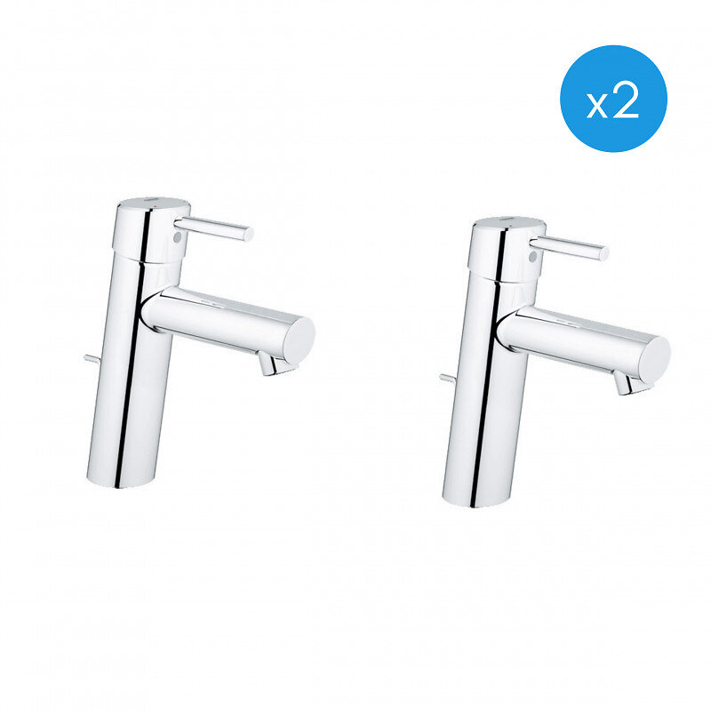 GROHE - Grohe CONCETTO NEW - Lot de 2 Mitigeurs monocommande 1/2" Lavabo Taille M (23450001-DUO) - large