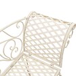 VIDAXL - Chaise longue de jardin Métal Antique Blanc Motif de rouleau - Sièges d'extérieur - Bancs d'extérieur - Blanc - Blanc - vignette