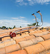 HAILO - Echelle plate de toit en bois pour couvreur avec crochet de toit 5m Hailo Safety Roof - vignette