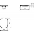 IDEAL STANDARD - Ideal Standard Tesi Abattant WC ultra fin, Blanc (T352801) - vignette