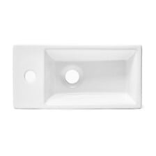 Lave main rectangle céramique blanc gauche Minimalist