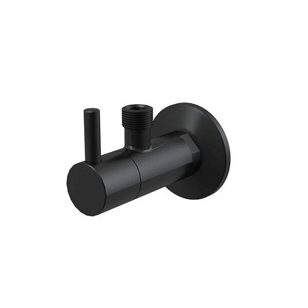 ALCA - Alca Robinet d’équerre avec filtre 1/2"×3/8", Noir-Mat (ARV001-BLACK) - large