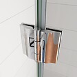 AICA SANITAIRE - AICA Paroi de douche pivotante 77cm en verre anticalcaire paroi de douche hauteur 190cm, porte-serviette - vignette