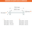 Matisere - Longueur de rampe 3.00m - Largeur utile: 0.69m - Capacité de charge jusqu'à 1000kg - Hauteur à franchir de 900mm - Prix Unitaire - MPC3000.750.1000U - vignette