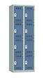 P.HENRY - Vestiaire 2 colonnes de 4 cases gris perle / bleu - vignette