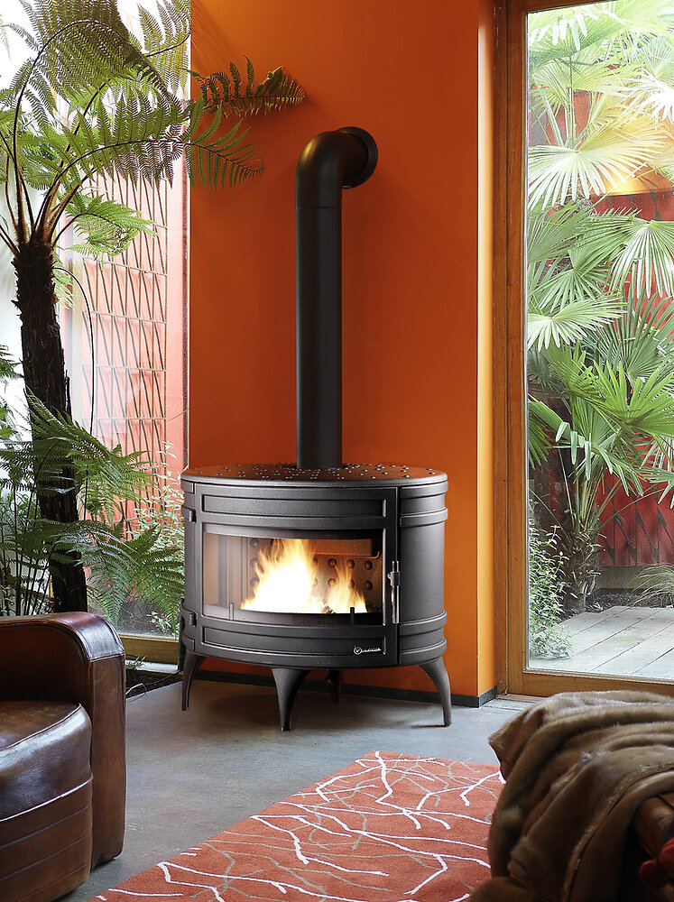 Poêle à bois 12kW Mandor anthracite | Bricomarché