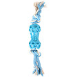 FLAMINGO PET PRODUCT - Jouet Haltère + corde bleu 34 cm. LINDO. en TPR. pour chien. - vignette