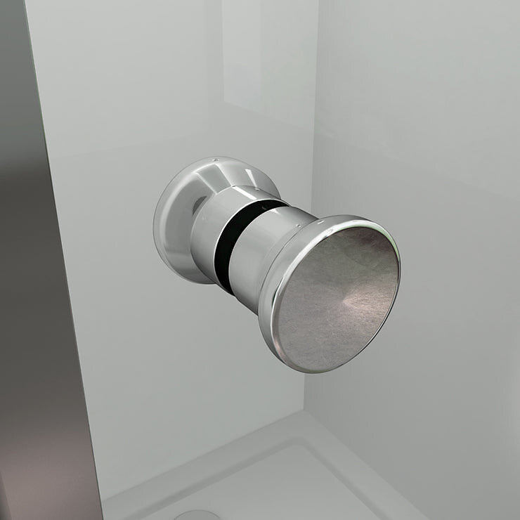 AICA SANITAIRE - AICA porte de douche 100x185cm pliante en verre sécurit clair,installation en niche - large